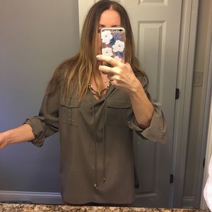 Chico’s tunic, olive color,